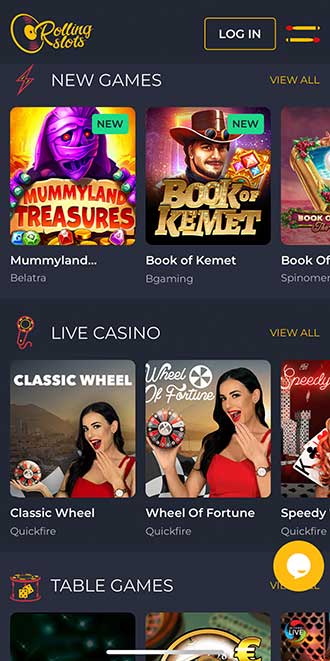 rolling slots mobile casino